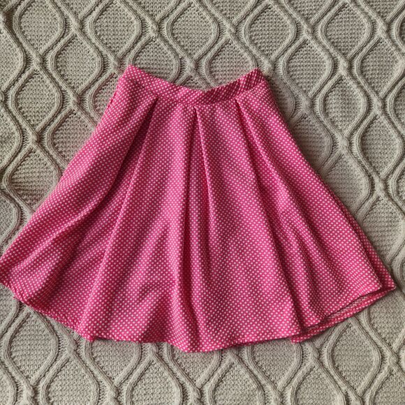 LuLaRoe Dresses & Skirts - LulaRoe Neon Pink Polka Dot Swing Circle Skirt Size S